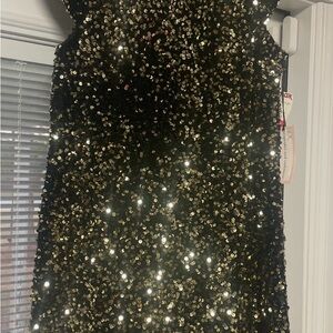 Cupcakes & Cashmere Black Sequin Dress